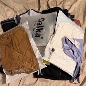 Bundle of athletic clothes